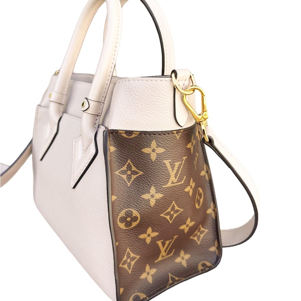 Authentic👍Louis Vuitton On My Side PM Greige Brown Monogram Small Satchel - Picture 8 of 13